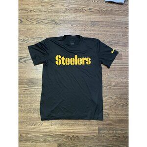Pittsburgh Steelers Nike Shirt Black & Gold Dri-Fit NFL Football Mens Size M